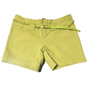 NWOT Copper Key lime green belted shorts.